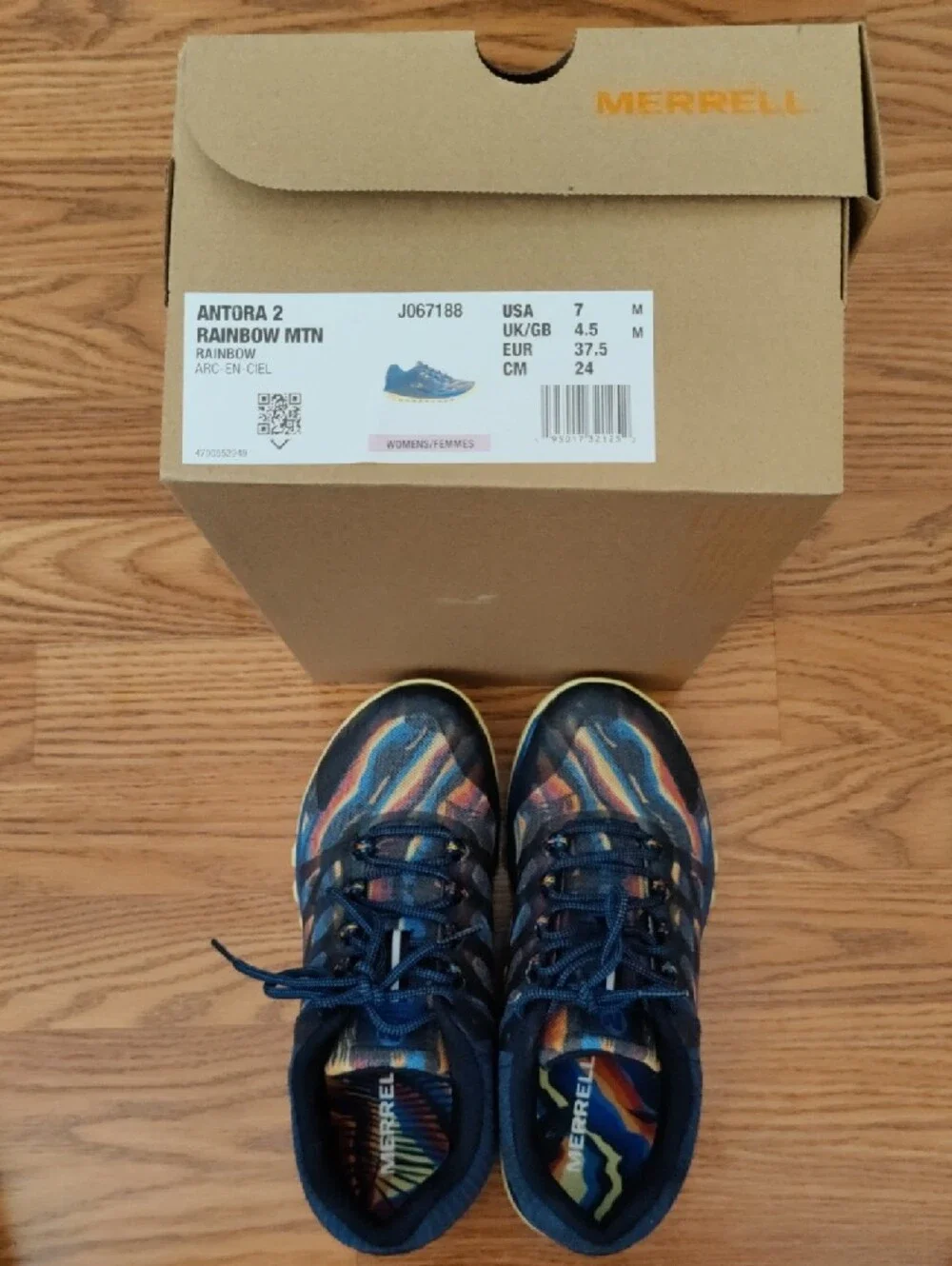 Merrell Women's Multicolor Trail Runners - Blue/Orange Accents